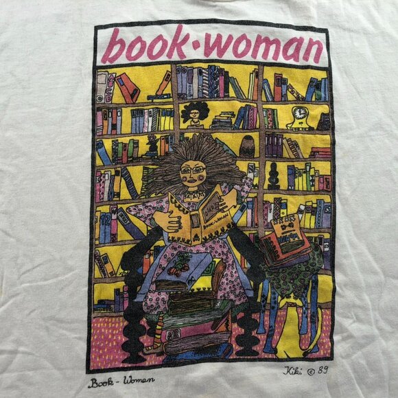 Vintage Single Stitch Hanes Woman's Book Woman T-Shirt XL White - Picture 8 of 15